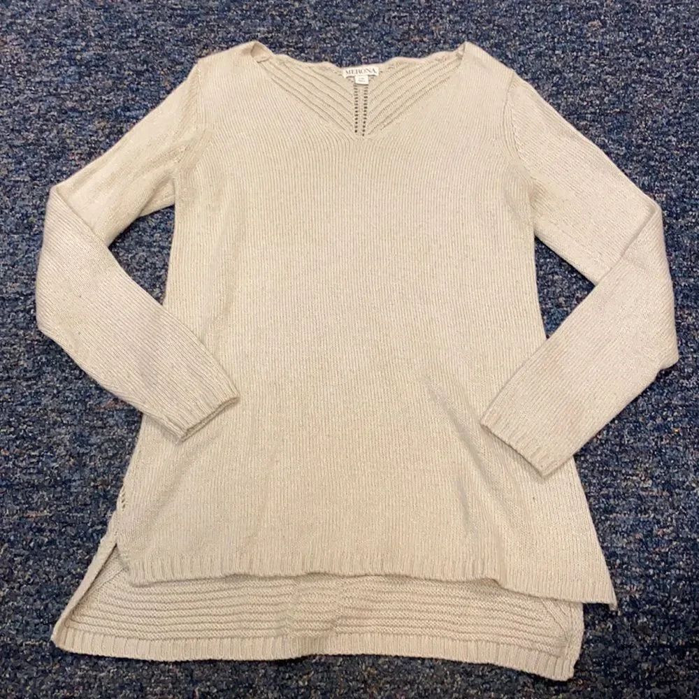 Merona Tan Glitter sweater sz. S